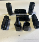 -4an Hose End Fittings - Black Aluminum  7 Pack 
