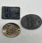 Belt Buckle Lot 3 Vintage Western Cowboy Horse Bull Country Style Zee Series Adm