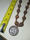 Tulsi Mala Necklace With Wooden Mandala Pendant