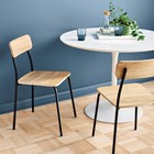 Set Of 2 Wood With Metal Base Dining Chair Natural - Room Essentials