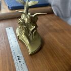 Vintage Pheasant Bird Bookends Pm Craftsman Brass Finish Flying Birds 1970 s