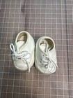     Vintage Baby Doll Tie Shoes Or Reborn Baby  Doll White  3   l X 1 5 8    W