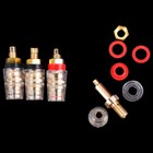 4pcs Audio Speaker Binding Post Short Thread Terminal Banana Plug Gold Plated