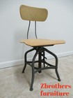 Vintage Toledo Drafting Industrial Counter Swivel Bar Stool Draftsman Chair Aaa