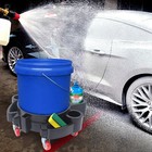 Car Wash Dolly Cart For Bucket Detailing Cleaning Kits Holder 360 Degree Rotate