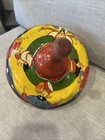 Vintage Spinning Top Tin With Wood Handle