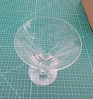 Set 6 Small Vintage Noritake Sasaki Bamboo Etched 4    Martini Cocktail Glasses