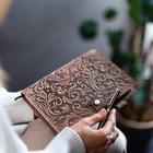 Leather Journal For Women Refillable A5 320 Lined Pages Vintage Notebook Pen