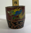 Antique Chinese Cloisonne Dragon Cup - Signed 