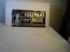 Antique Dairy Rev  Painted Glass Sign  sullivan s Cream Top Milk  Early 1900s