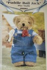 Vtg 1998 Treasured Toggery 12    Teddy Bear Doll Play Outfit Paddle Ball Jack New