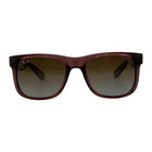 Ray-ban Rb4165 Justin Transparent Dark Brown Sunglasses 50mm 16mm 145mm -6597 t5