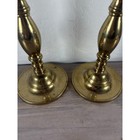 Pair Of Vintage Metal Crafters Large Brass Tulip Candlesticks Elegant Heavy 11  