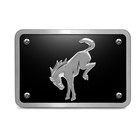 Ford New Bronco 3d Chrome Logo On Black Billet Aluminum 2 Inch Tow Hitch Cover