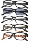 Eyekepper 5-pack Reading Glasses Retro Sun Readers Spring Hinge For Men Women