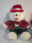 Set Of 2 2003 Christmas Dan Dee Snowflake Series Teddy Bear White 13  S3