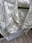 Antique Victorian Blouse Long Arms Cotton Dress Lace