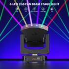 Fan Laser Moving Head Light 6-led Rgb Beam Stage Dmx Party Dj Lighting Effect