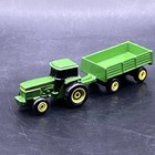 Vintage Ertl Mini John Deere Tractor W Wagon Farm Agriculture Toy Equipment