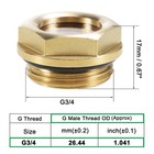 Oil Liquid Level Gauge Sight Glass G3 4 Male Brass Air Compressor Fittings