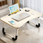 Laptop Tray Lap Desk Stand Foldable Bed Table Notebook Tray Cup Slot Adjustable