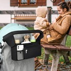 Universal Stroller Organizer With Insulated Cup Holder Detachable Phone Bag 73