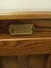 Vintage White Clad Oak Ice Box Nightstand Cabinet End Table Good Condition 