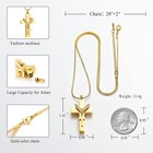 Cremation Urn Necklace For Ashes Stainless Steel Cross Ash Pendant Urn Necklaces
