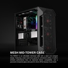Atx Mid Tower Gaming Computer Pc Case  Tempered Glass  Builtin 4 X 120mm Pwm    