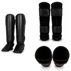 Mma Shin Guards Leather Muay Thai Kickboxing Karate Sparring Leg Foot Protectors
