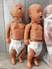 Lot Of 4 Simulaids New Born Sani-baby Cpr Manikins