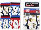 3 6 Boy s Briefs In A Pack Underwear Cotton Blend White W prints Size S M L Xl