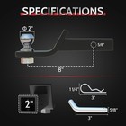 2 Inch Ball Trailer Hitch 2 In Drop Receiver Hitch With 2 In Shank   Hitch Pin F