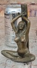 Vintage Female Nude Bronze Statue Sculpture Signed By The Artist Patoue Lost Wax