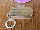 New Vintage Goldtone Brass Credit Card Charge Plate Holder Key Ring Velvet Lined