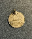 Love Token On Silver Dime - Beautiful Sailboat Scene - Hand Engraved - Rare