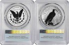2024-s Morgan And Peace Silver Dollar 2-coin Reverse Proof Set Pr69 Fs Pcgs
