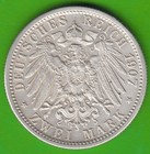 Coin Silver W  rttemberg 2 Mark 1907 Better Than Very Fine Nswleipzig