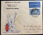 1931 Calcutta India Second Experimental Flight Airmail Cover To New Delhi