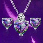 Exquisite Cubic Zirconia Necklace   Earrings Jewelry Gift Set Women And Girls