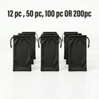Black Microfiber Sunglasses Pouch Bulk 12 50 100 200 Pack Soft Protective Case