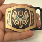 Winged Cobra Belt Buckle Coral Turquoise And Pewter Native American 