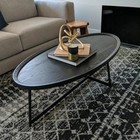 Modern Coffee Table  Oval Wood Coffee Tables Center Black Oval Coffee Table