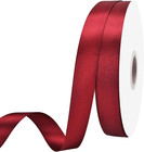 7 8 Inch Wide 100 Yards Double Face Wine Red Satin Ribbon Fabric Ribbon For Gift