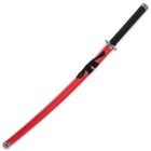 37  Red Dragon Samurai Ninja Bushido Katana   Scabbard Carbon Steel Blade