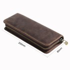 Genuine Leather Hard Fountain Pen Case Storage Pencil Bag Pouch Organizer Box