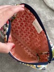 Vera Bradley Knit Makeup Cosmetic Travel Bag Medium Size Floral Great Condition