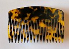 Vintage Tortoiseshell Hair Comb 84mm French Side Comb Faux Tortoise Celluloid