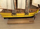16    Vintage Wood Model Ship Boat  goleta 