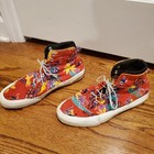 1980s Vintage Converse Chuck Taylor Tropical Red Pacific High Tops Size 9